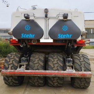 foto 18t soil stabilizer cutter 10m3 Stehr+ Fendt tractor+ tipper tandem