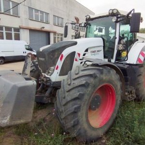 foto 18t soil stabilizer cutter 10m3 Stehr+ Fendt tractor+ tipper tandem