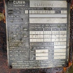 foto forklift load 8.2t diesel Clark C500