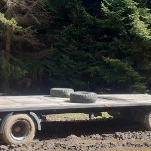 foto 18t trailer agro tractor plate ca 7.5m (2023 new tires, ele, injectors)