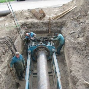 foto pipe set tube micro-tunel trenchless horizontal sewage technology