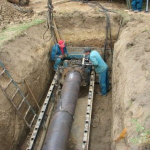 foto pipe set UNUSED tube micro-tunel trenchless horizontal sewage technology