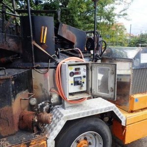 foto asphalt heater 700 ltr trailer 3.5t