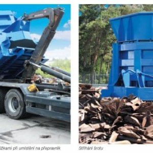 foto 24.3t scissors 12t/h horizontal container CNS 400K metal iron scrap mobil