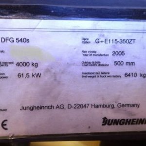 foto forklift load 4t diesel Jungheinrich DFG 540S