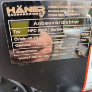 foto NEW Häner hydraulic vibration plate for excavator 2-5t