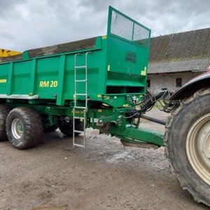 foto agro 14m3 manure spreader +trailer tractor 16.75t compost